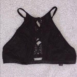 Victoria’s Secret Lace Black High-Neck Bralette